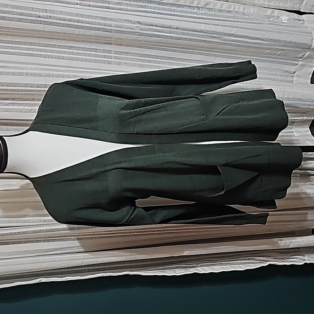 Green cardigan